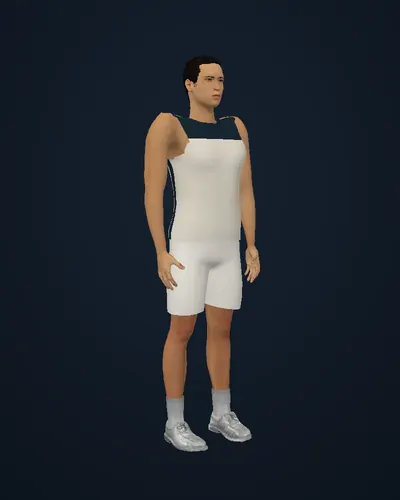 Basketball player with a relaxed hand pose